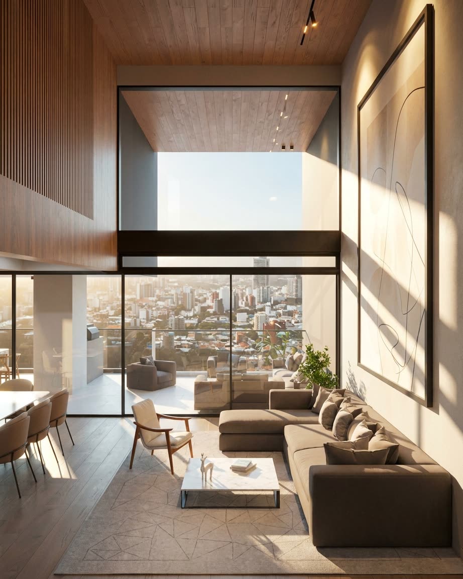 3D apartment interior as seen by a buyer