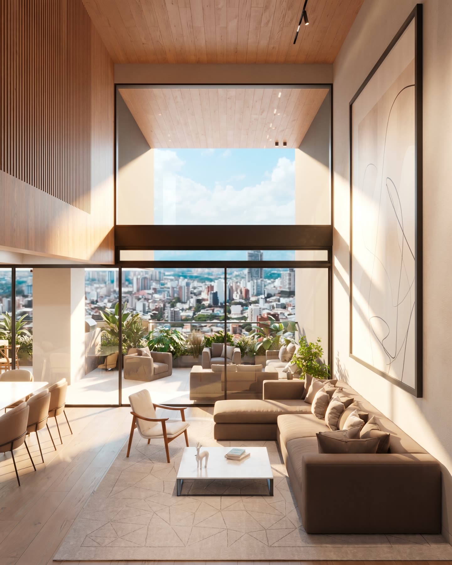 3D render of the living room